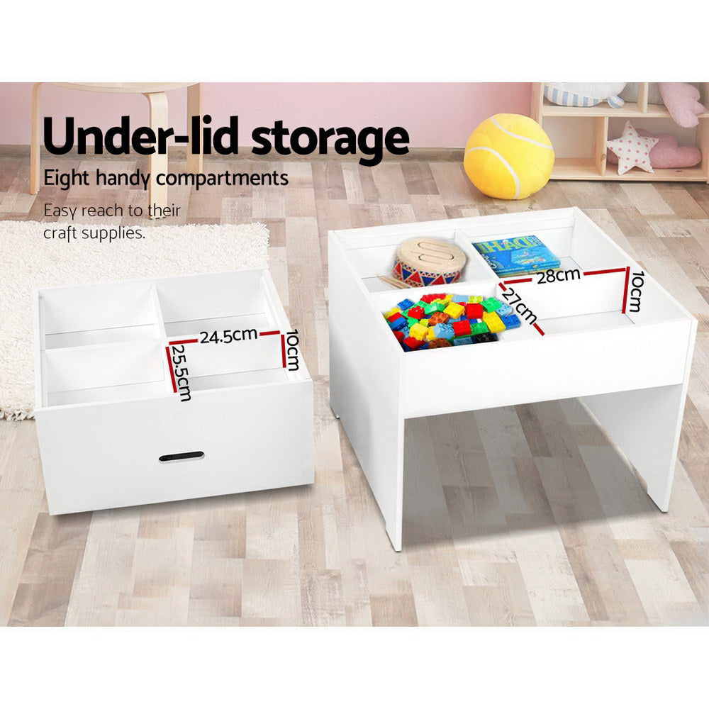 Artiss Kids Table Storage Play Desk Children Furniture Chalkboard Game