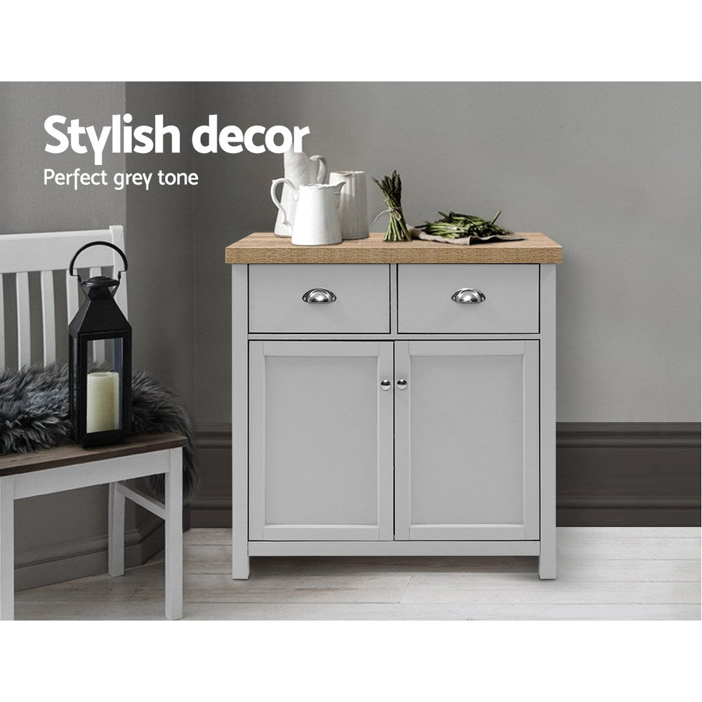 Artiss MEDI Sideboard Buffet Storage Cabinet Cupboard Drawer Dresser Table Grey