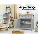 Artiss MEDI Sideboard Buffet Storage Cabinet Cupboard Drawer Dresser Table Grey