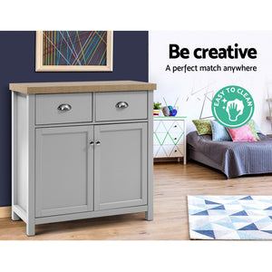 Artiss MEDI Sideboard Buffet Storage Cabinet Cupboard Drawer Dresser Table Grey