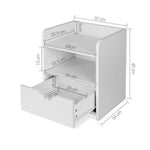 Artiss Bedside Table Drawer - White
