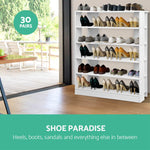 Artiss 6-Tier Shoe Rack Cabinet - White