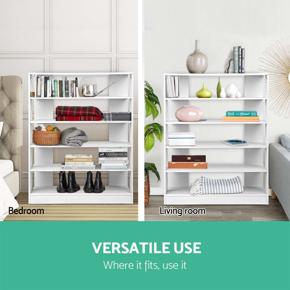 Artiss 6-Tier Shoe Rack Cabinet - White