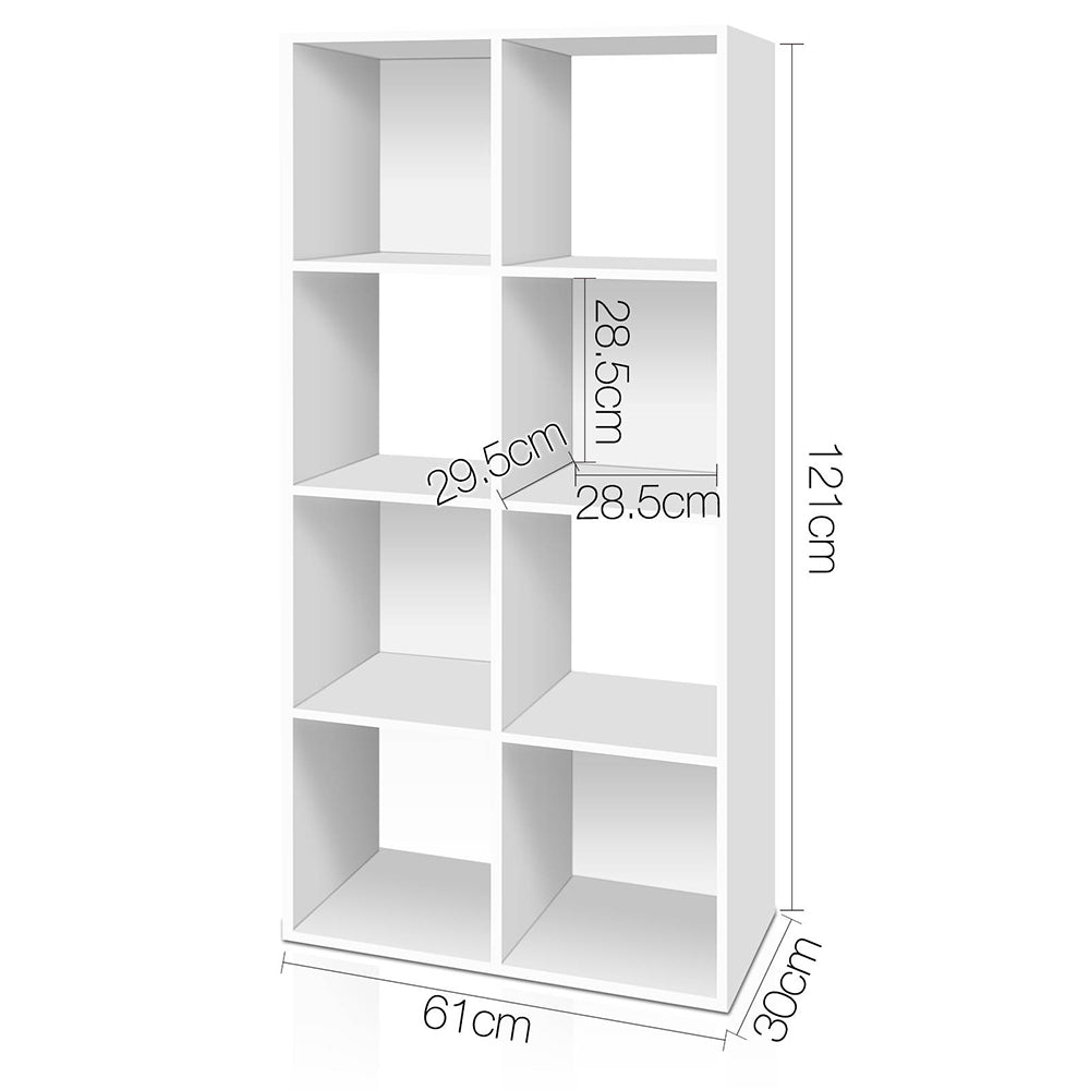 Artiss 8 Cube Display Storage Shelf - White