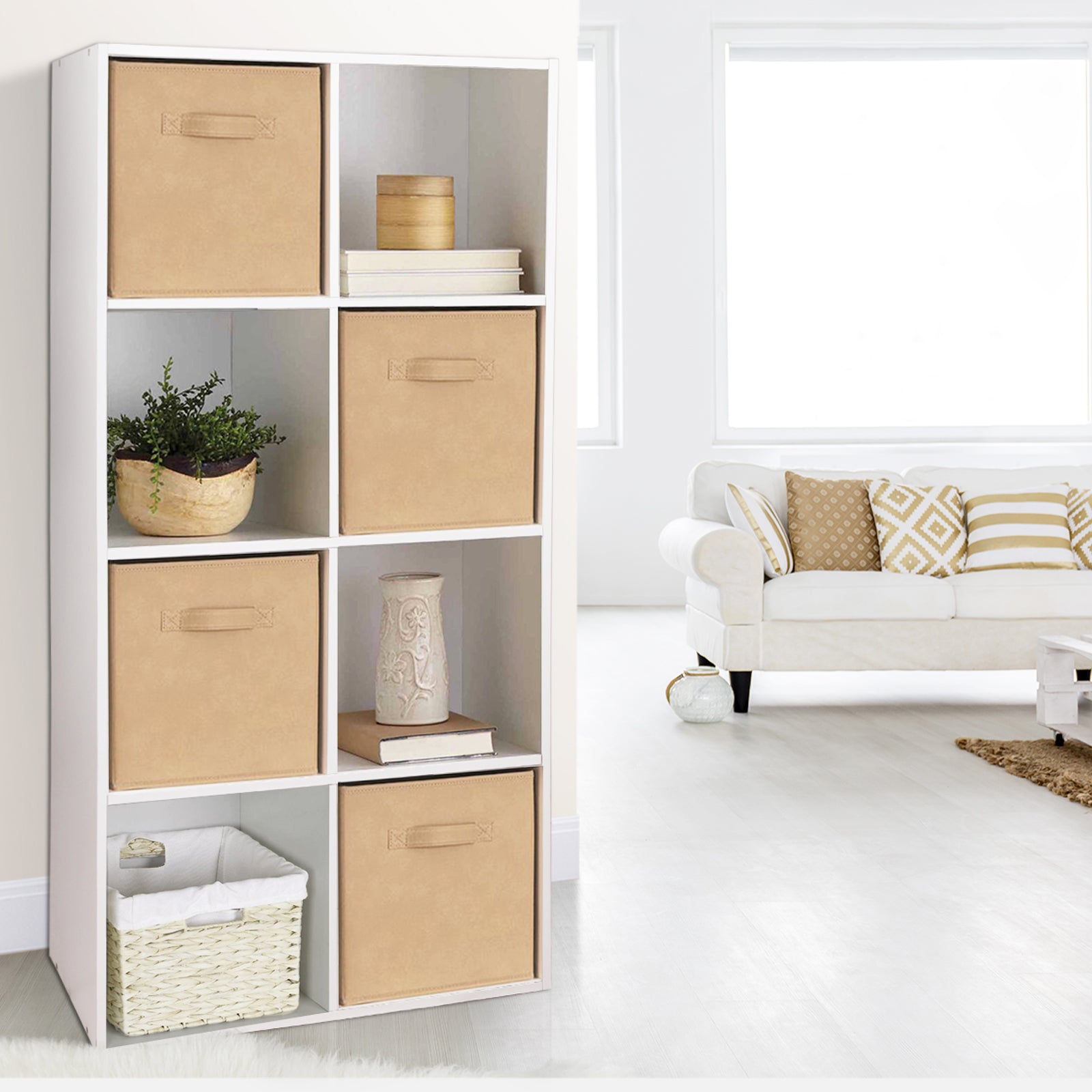Artiss 8 Cube Display Storage Shelf - White
