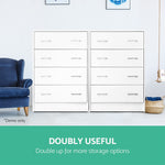 Artiss Tallboy 4 Drawers Storage Cabinet - White