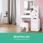 Artiss Dressing Table with Stool and drawers