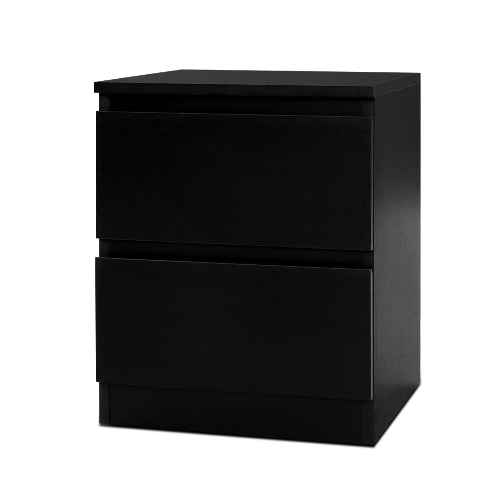 Artiss Bedside Tables Drawers Side Table Bedroom Furniture Nightstand Black Lamp
