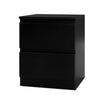 Artiss Bedside Tables Drawers Side Table Bedroom Furniture Nightstand Black Lamp