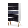 Artiss 5 Chest of Drawers Dresser Table Tallboy Storage Cabinet Furniture Black