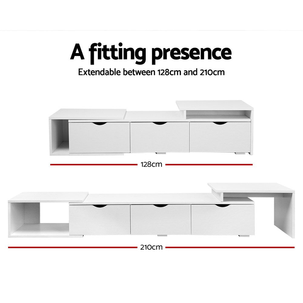 Artiss Lowline TV Entertainment Cabinet - White