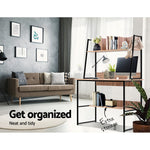 Artiss Office Computer Desk Study Table Workstation Bookshelf Storage Oak