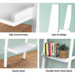 Artiss 5 Tier Wooden Ladder Wall Shelf Rack - White