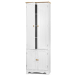 Artiss 6 Tier Wooden Kitchen Pantry Cabinet - White