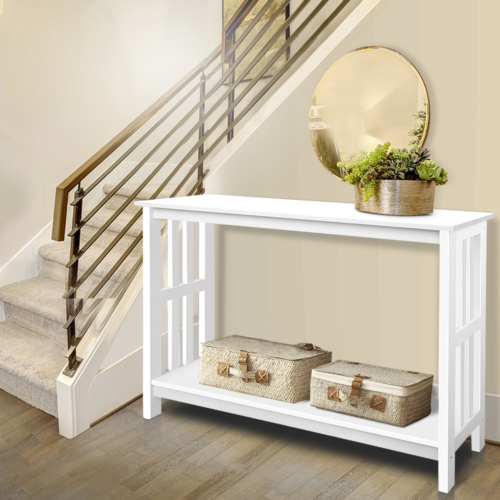 Artiss Console Table Hallway White Sideboard Desk Hall Entry Display Shelf Stand White