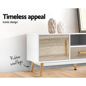 Artiss Wooden Entertainment Unit - White & Wood