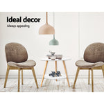 Artiss 2 Tier Side Table - White
