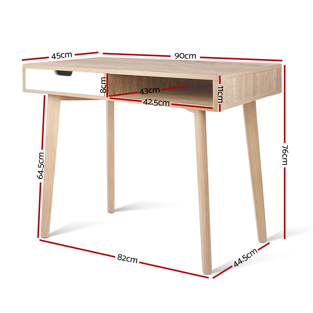 Artiss 2 Drawer Wood Computer Desk 