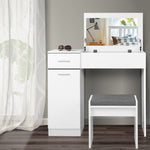 Dressing Table with Mirror - White