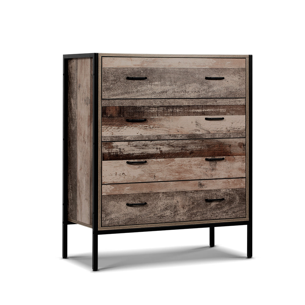 Artiss Chest of Drawers Tallboy Dresser Storage Cabinet Industrial Rustic