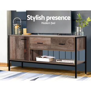 Artiss TV Stand Entertainment Unit Storage Cabinet Industrial Rustic Wooden 120cm