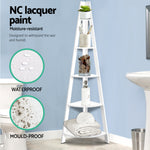Artiss 5 Tier Corner Ladder Bookshelf - White