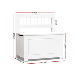 Artiss Kids Toy Box Storage Cabinet - White