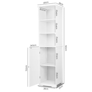 Artiss Bathroom Tallboy Storage Cabinet - White