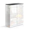 Artiss High Gloss Shoe Cabinet Rack- Black & White