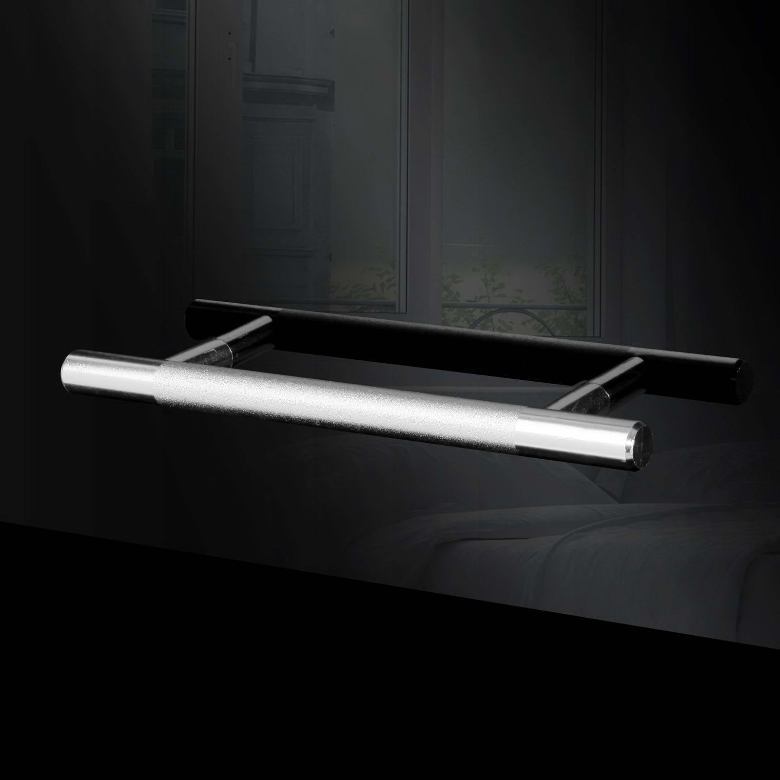 Artiss High Gloss Two Drawers Bedside Table - Black