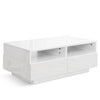 Artiss Modern Coffee Table 4 Storage Drawers High Gloss Wooden Shelf White