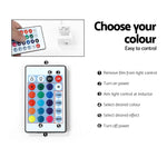 Artiss TV Cabinet Entertainment Unit Stand RGB LED Gloss Furniture 2 Drawers 200cm White