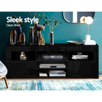 Artiss 145cm RGB LED TV Cabinet Entertainment Unit Stand Gloss Furniture Black