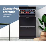 Artiss Shoe Cabinet Shoes Organiser Storage Rack 36 Pairs Shelf Cupboard Walnut