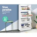 Artiss 60 Pairs Mirror Shoe Cabinet Rack Mirrored Storage Shoes Drawer Organiser