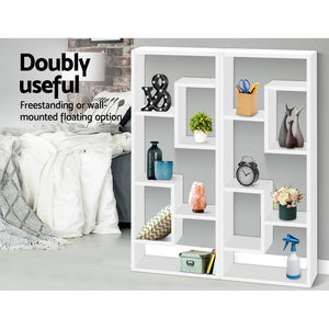 Artiss Floating Wall Shelf DIY Mount Storage Display Rack Bookcase White