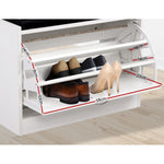 Artiss Shoe Cabinet Bench Shoes Storage Rack Organiser Storage White 15 Pairs