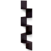 Artiss 5 Tier Corner Wall Floating Shelf Mount Display Bookshelf Rack Brown