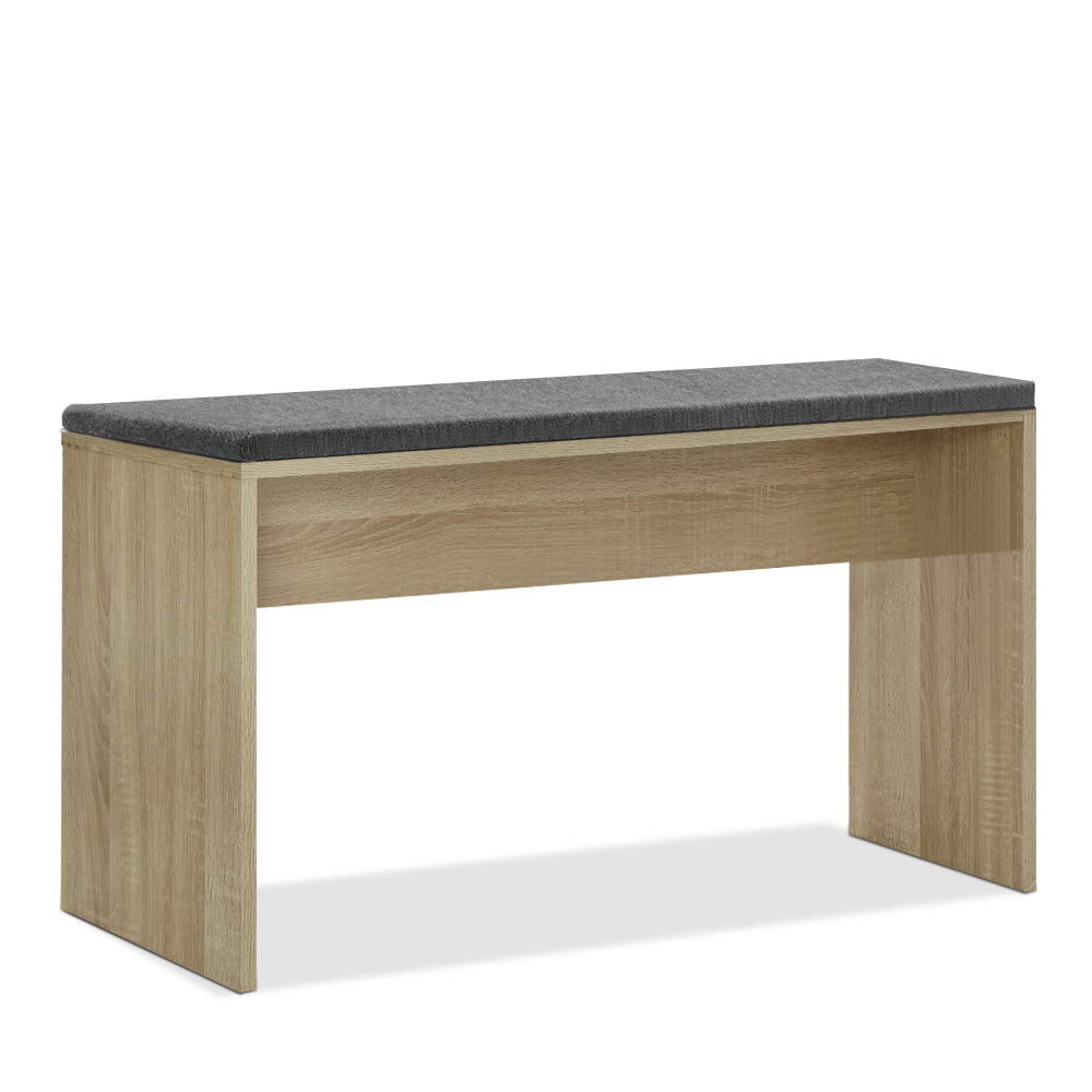 Artiss Dining Bench NATU Upholstery Seat Stool Chair Cushion Kitchen Furniture Oak 90cm