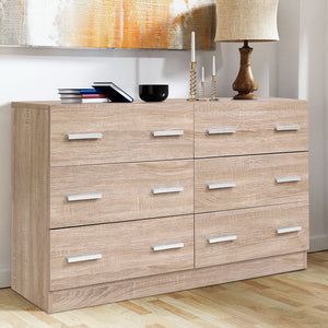 Artiss 6 Chest of Drawers Cabinet Dresser Table Tallboy Lowboy Storage Wood