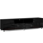 Artiss TV Cabinet Entertainment Unit Stand High Gloss Furniture 205cm Black