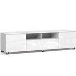 Artiss TV Cabinet Entertainment Unit Stand High Gloss Furniture 205cm White
