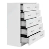 Artiss Tallboy 6 Drawers Storage Cabinet - White