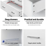 Artiss Tallboy 6 Drawers Storage Cabinet - White