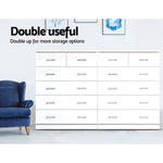 Artiss Tallboy 6 Drawers Storage Cabinet - White