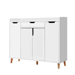 Artiss Shoe Cabinet Shoes Storage Rack 120cm Organiser White Drawer Cupboard