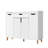 Artiss Shoe Cabinet Shoes Storage Rack 120cm Organiser White Drawer Cupboard