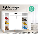 Artiss Shoe Cabinet Shoes Storage Rack 120cm Organiser White Drawer Cupboard