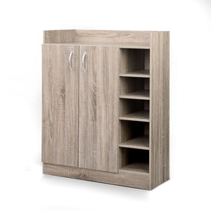 Artiss 2 Doors Shoe Cabinet Storage Cupboard - Wood