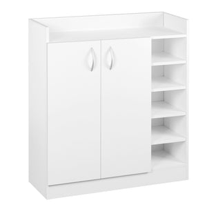 Artiss 2 Doors Shoe Cabinet Storage Cupboard - White